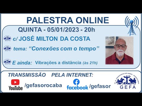 Assista: Palestra Online - c/ JOSÉ MILTON DA COSTA (05/01/2023)