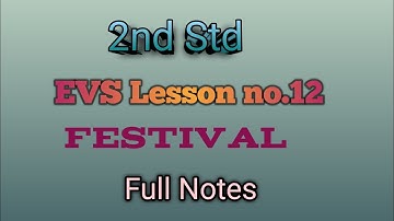 2nd Std /  EVS Lesson no.13 / Festival / Full Notes 