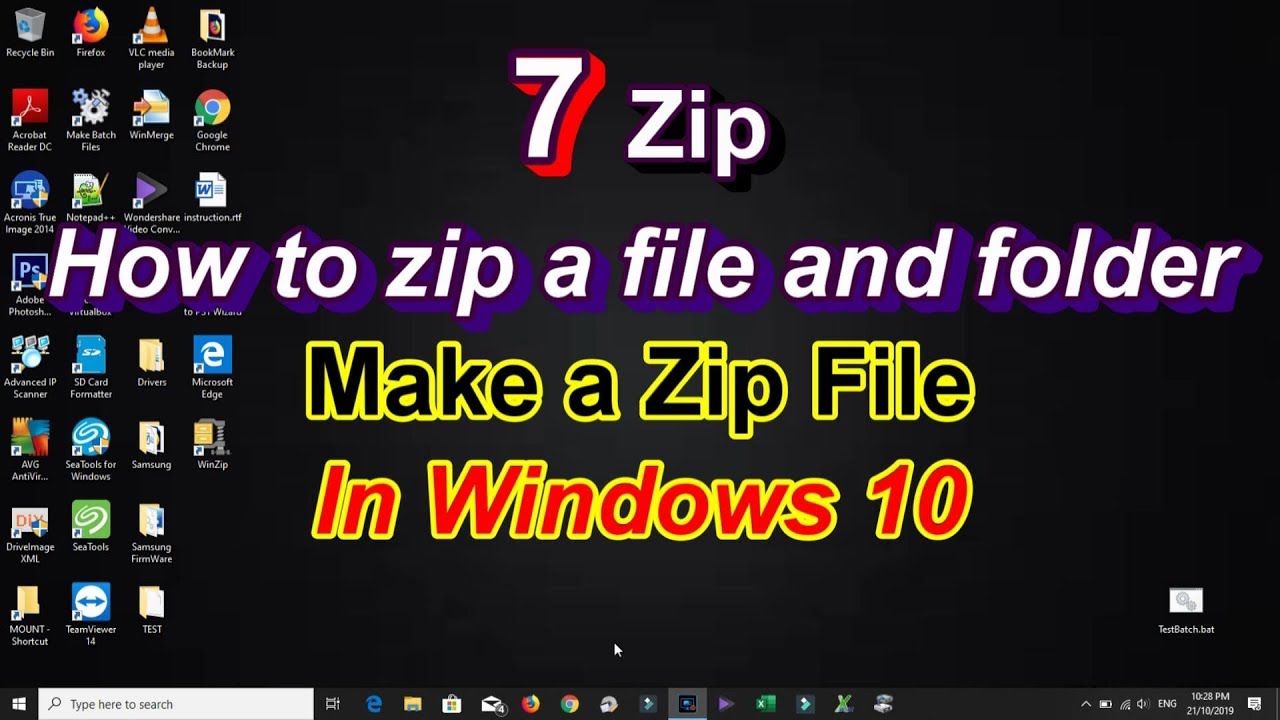 7 zip folder windows 10