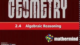 BIM GEOMETRY 2-4 Algebraic reasoning