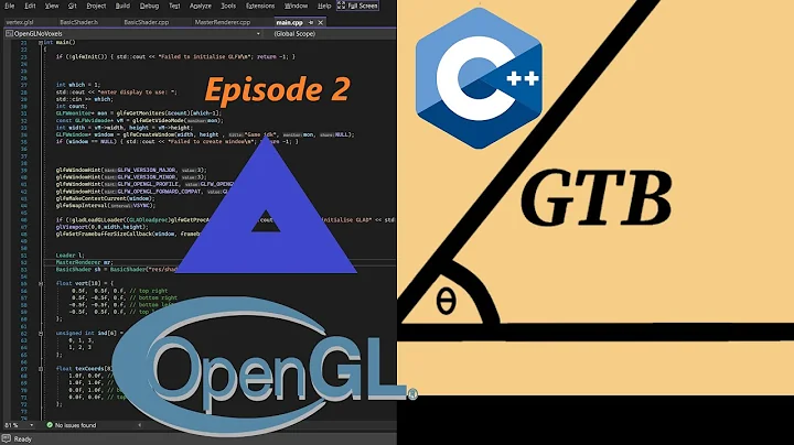 OpenGL Beginner 3D Game Tutorials C++ | Episode 2 - Triangles with VBOs and VAOs