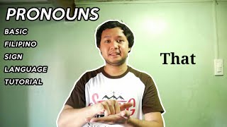 PRONOUNS - Basic Filipino Sign Language Tutorial
