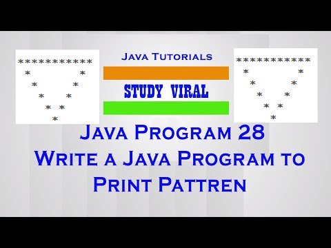 Java Program 28 - Java Program to Print Star Pyramid Patterns 09 - Study Viral