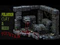 Ancient Stone Temple | Polymer Clay & Resin Fountain Diorama | Miniature
