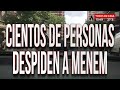 Trasladan el féretro de Menem