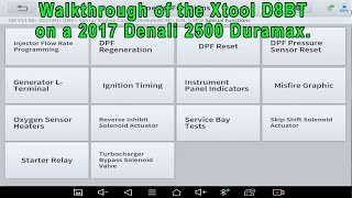 Walkthrough of the Xtool D8BT on a 2017 GMC Denali Duramax 6.6L diesel Engine. by 737mechanic 227 views 1 month ago 14 minutes, 41 seconds