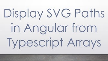 Display SVG Paths in Angular from Typescript Arrays