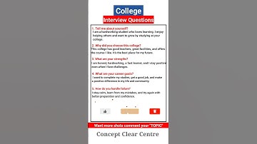 College Interview Questions and Answers | College Admission Interview Tips