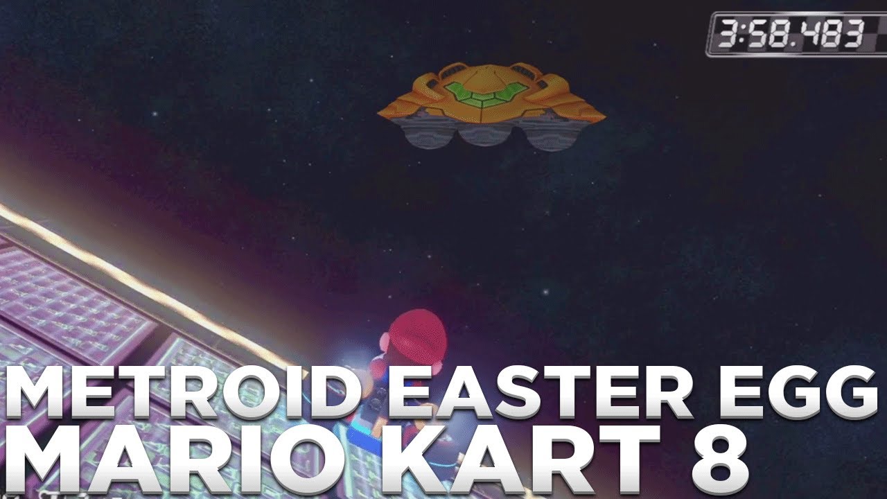 MK8 Easter Eggs Samus Gunship Metroid (Mario Kart 8 Wii U) YouTube
