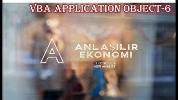 Anlaşılır Ekonomi Excel Vba Nesne Modeli-6 (OperatingSystem-Version-UserName Özellik ve Quit Metot)