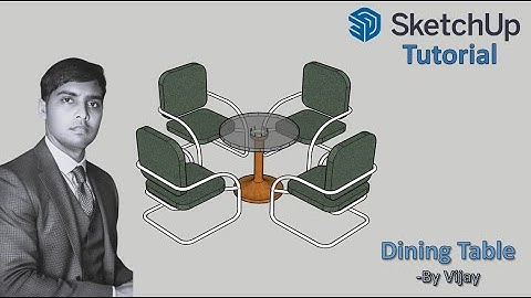 Sketchup Tutorial: How to make a dining table ? || By Vijay #sketchup #cad #3d #3dmodeling