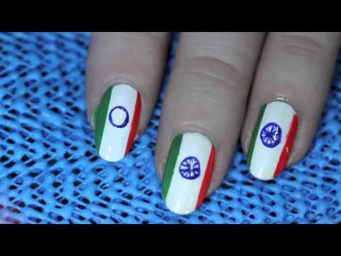 Indian Flag Nail Art Tutorial! - The Daily Nail