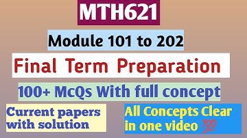 Mth621 Final Term Objective 2025 | Mth621 Final Term Preparation 2025 | Updated scheme of mth621