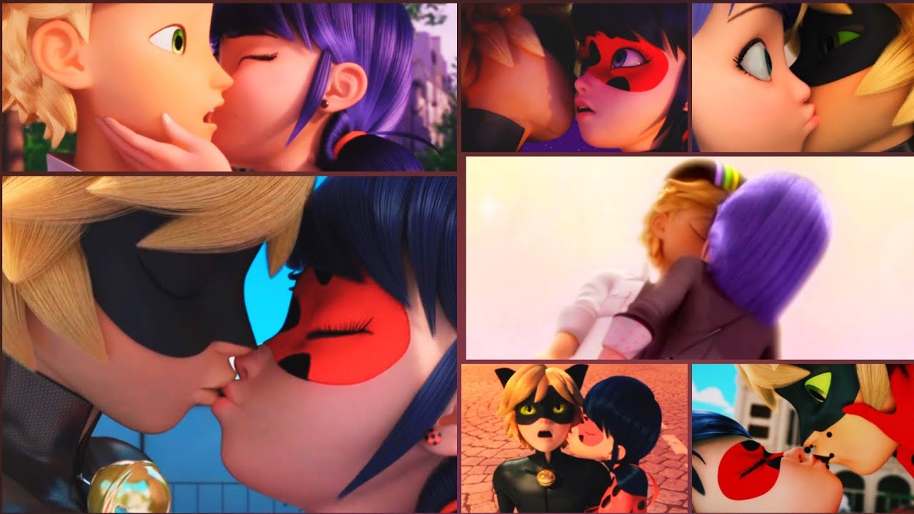 Todos los besos y casi besos de Marinette/Ladybug & Adrien/Cat Noir / Miraculous Ladybug 🐞