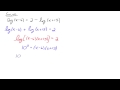 Logarithmic Equations Quiz