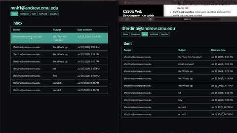 CS50 Project 3: Mail web app using Javascript