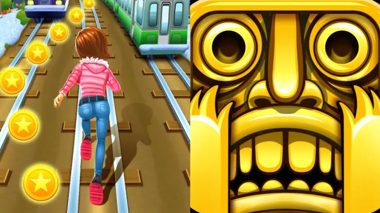 Subway Princess Runner VS   Temple Run Gameplay IOS Android