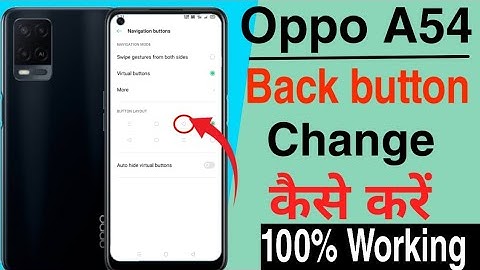 Oppo A54 Back Button Change Kaise Karen || How To Change Back Button In Oppo A54 || The Tech Akash