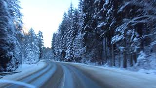 Домбай Теберда дорога, зима - Dombay Teberda road, winter.