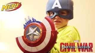Captain America Shield NERF Gun Toy - CIVIL WAR