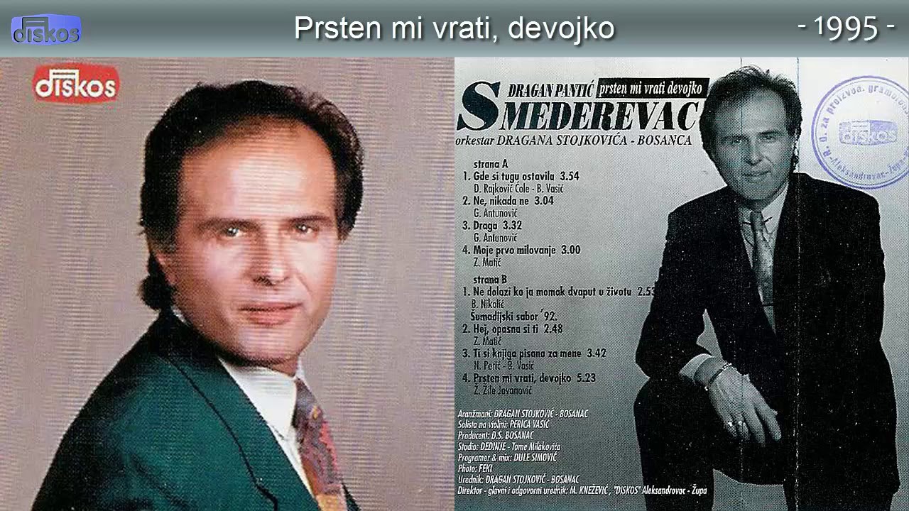 Dragan Pantic Smederevac - Prsten mi vrati, devojko - (Audio 1995)