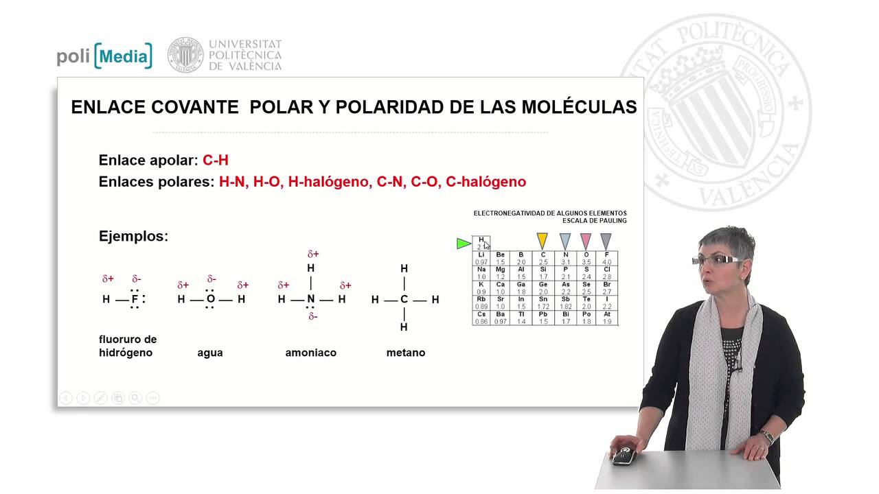 Enlace covalente polar y polaridad de las moléculas | 24/101 | UPV