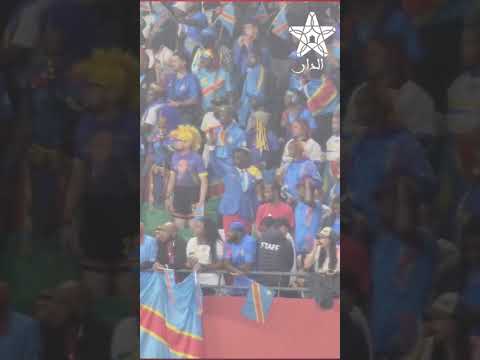 غريب واقف لايتحرك شفوا مشجع من الكونغو الديمقراطية يساند بلاده 