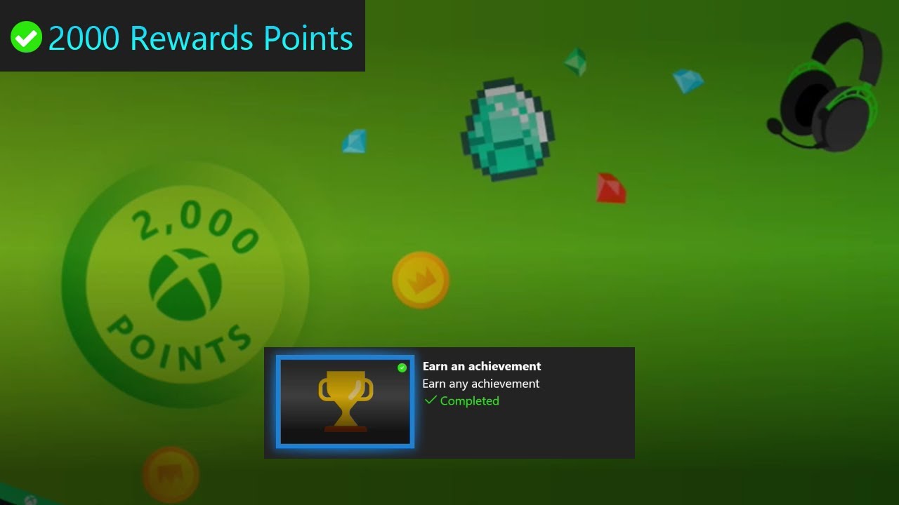Xbox Hall of Fame Part 1 - Gamerscore Punch Card - Rack Up 10000 G &  Achievements to Earn Points 