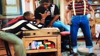 Carl plays Steve Urkel in arm wrestling