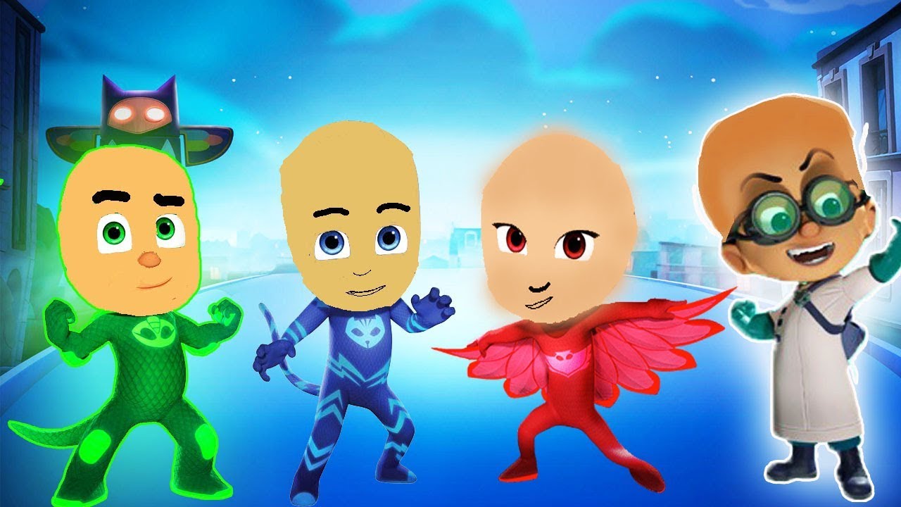 Pj Masks Wrong Heads for Learning Colors | pj masks wrong masks - YouTube