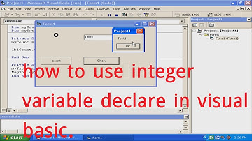 how to use integer variable declare in visual basic.