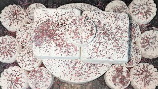 Amazing soft dusty glittery topping white 🤍 love it#softchalkcrush#dustychalk#satisfying  screenshot 4