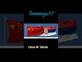 Countries that support China vs countries that support Albania