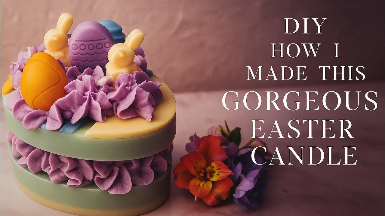 “DIY Layered Easter Egg Candle 🐣🌸 | Gorgeous Decorative Candle Tutorial with Whipped Wax”