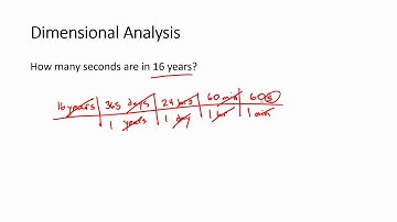 Dimensional Analysis Part 2:  Years to Seconds