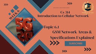 Cs314Short lecture|Cs314 Lecture 6 topic 6.1|GSM Network Areas and Specifications Explained|Guid2025