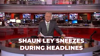 Bbc News Channel - Shaun Ley Sneezes During The Headlines