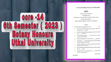 [2023]+3-VI- semester - Sc. (H) - core-14 - Botany