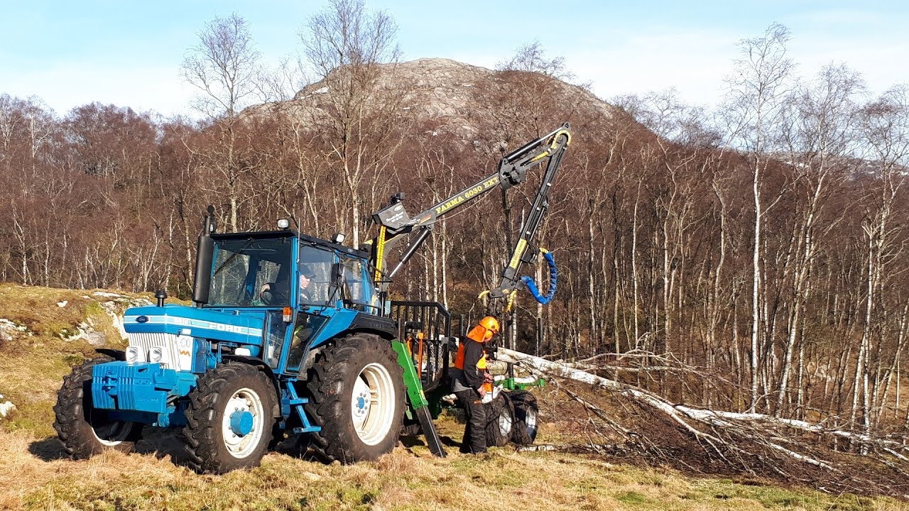 Forestry in Norway | Ford 5610 | Farma 6030 Ext