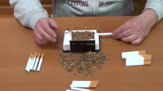 Zigaretten stopfen mit der Powermatic mini