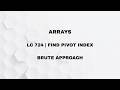 LeetCode 724 | Find Pivot Index | Brute Force Approach