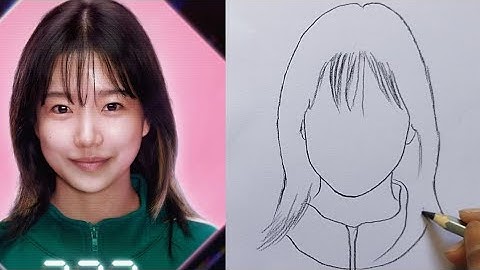 How to Draw Squidgame Player no 222 / Squid Game girl Player drawing