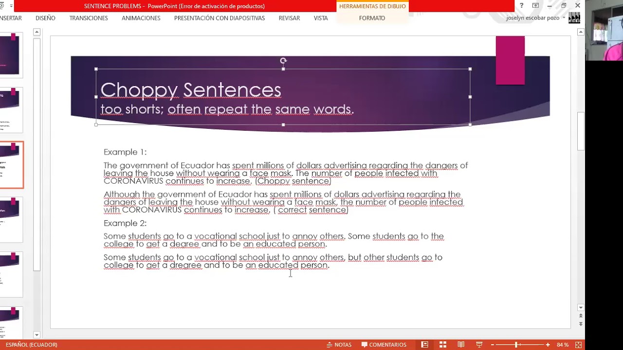 SENTENCE PROBLEMS AND HOW TO CORRECT THEM YouTube