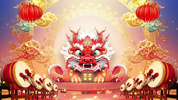 4k dragon visual led trống hội múa lân