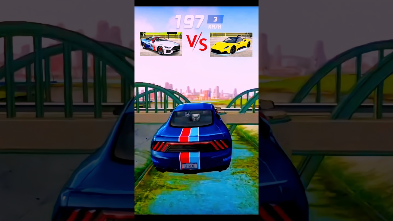 Ford Mustang vs Maserati MC20 | Extreme Car Driving Simulator Jump Test Challenge 