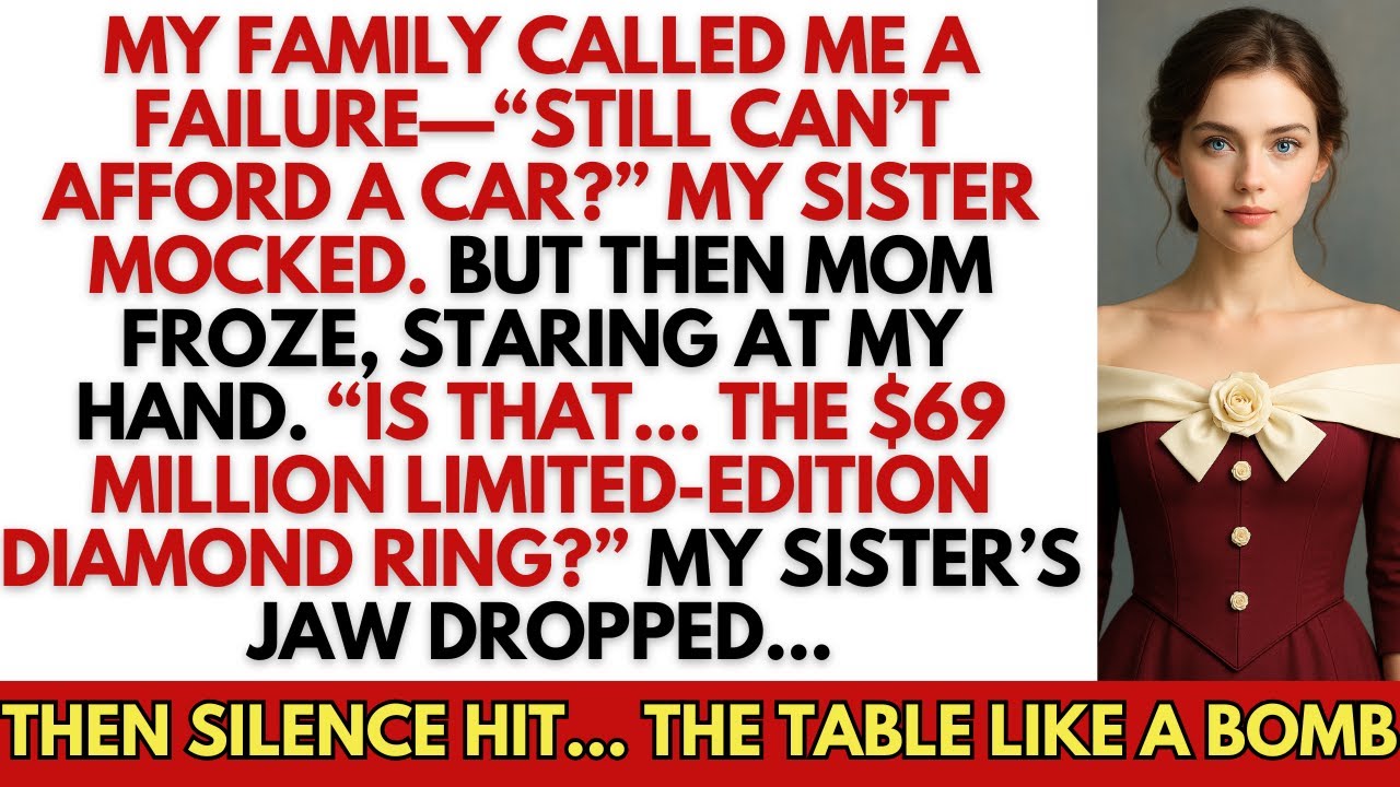 At Dinner, My Family Called Me Broke—Until Mom Saw The $69M Ring On My Hand. Sis Froze. I Just Smi..