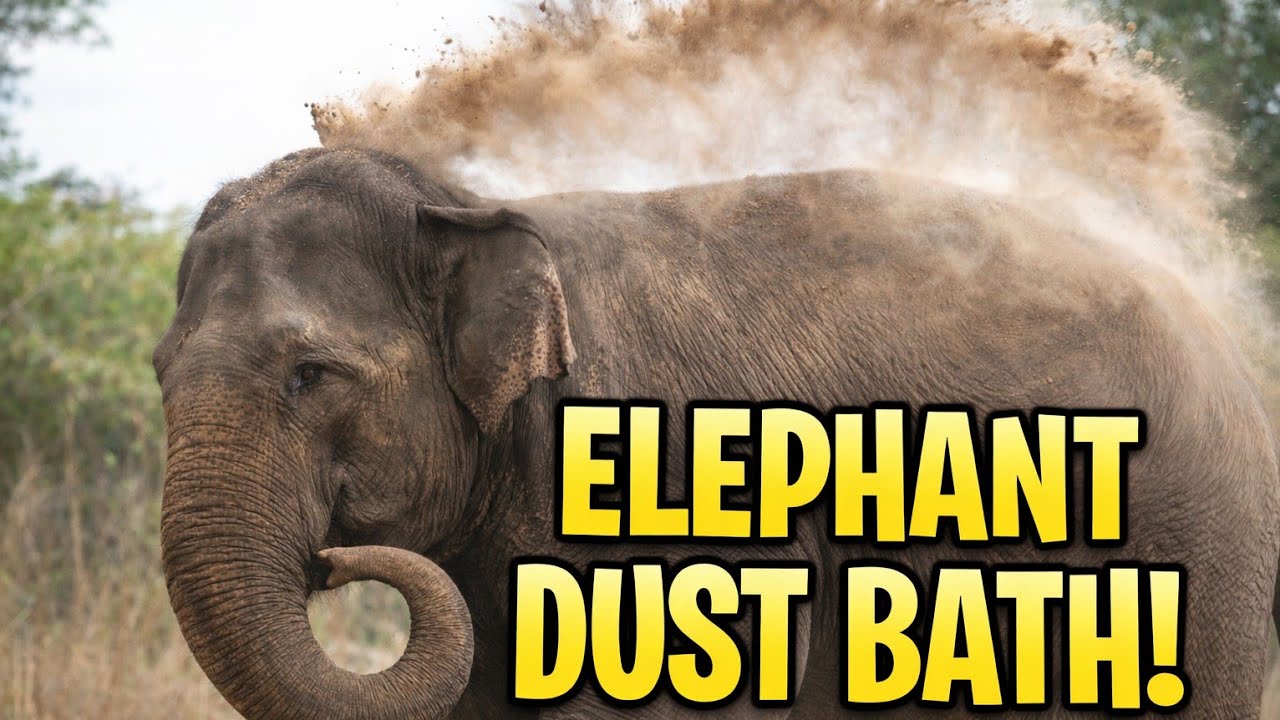 Elephant Dust Bath in the Wild | Amazing Wildlife Moment