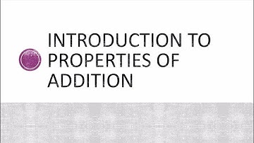 Introduction to Properties of Addition