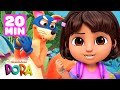 Dora&#39;s Bravest Rescues w/ Swiper! 🦊 20 Minute Compilation | Dora &amp; Friends