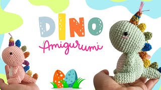 Dinosaurio amigurumi 🦖fácil y muy tierno❤️ | El Grillito Tejedor By Lily